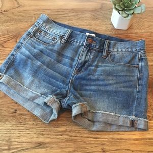 J Crew Cuffed Denim Shorts